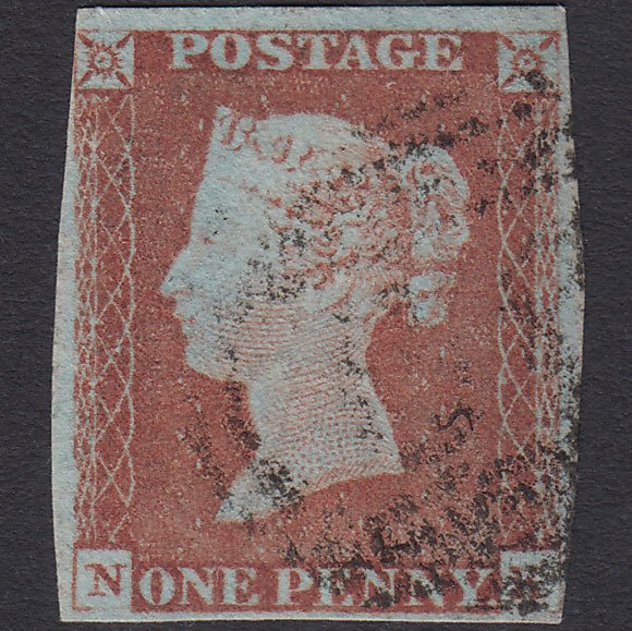 GB QV 1841 1d Red-brown (Plate 68) SG8-B1(1) NK FU nr 4 Margins