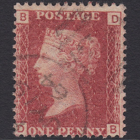 GB QV 1864 1d Lake-red (Plate 74) SG44-G1(2) DB FU CDS Cancel