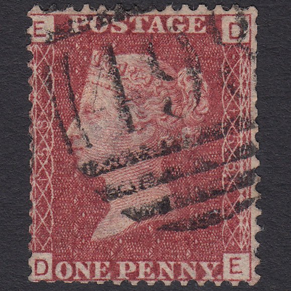 GB QV 1864 1d Lake-red (Plate 158) SG44-G1(2) DE GU Manchester 498