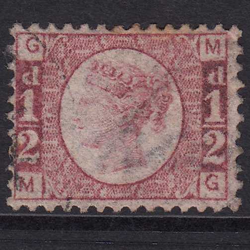 GB QV 1870 1/2d Rose-red SG48-G4 MG GU Light Cancel