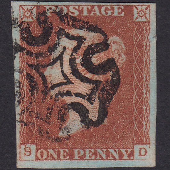 GB QV 1841 1d Red-brown (Plate 21) SG8-B1(1) Constant Variety VFU VFU 4M MX