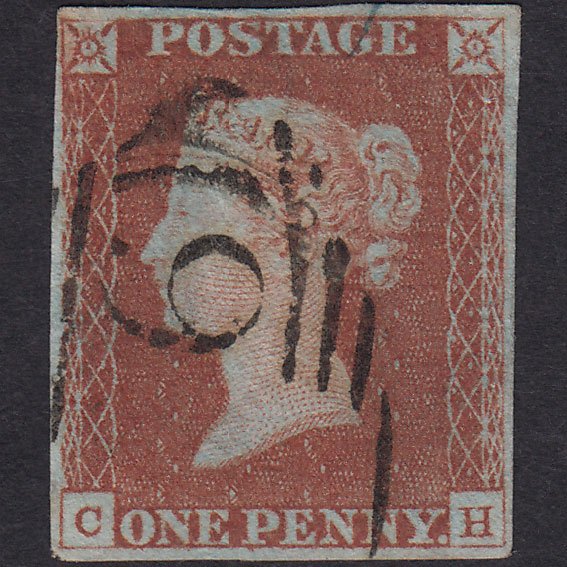 GB QV 1841 1d Red-brown (Plate 62) SG8-B1(1) CH FU 4 Margins