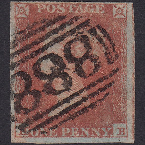 GB QV 1841 1d Red-brown (Plate 126) SG8-B2(1) HB GU 4M Winchester 888