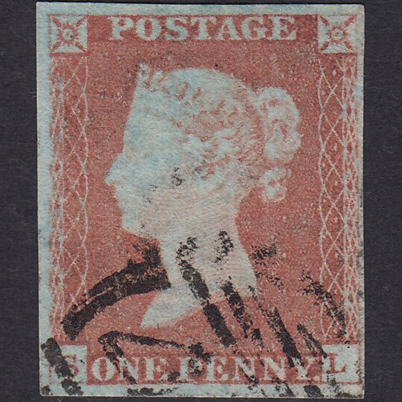 GB QV 1841 1d Red-brown (Plate 72) SG8-B1(1) SL FU 4 Margins