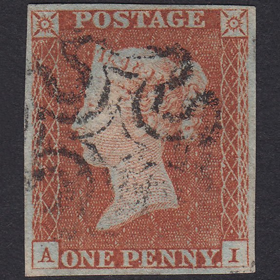 GB QV 1841 1d Plate 22 SG8-B1(1) AI VFU Missing Imprimatur 4M MX