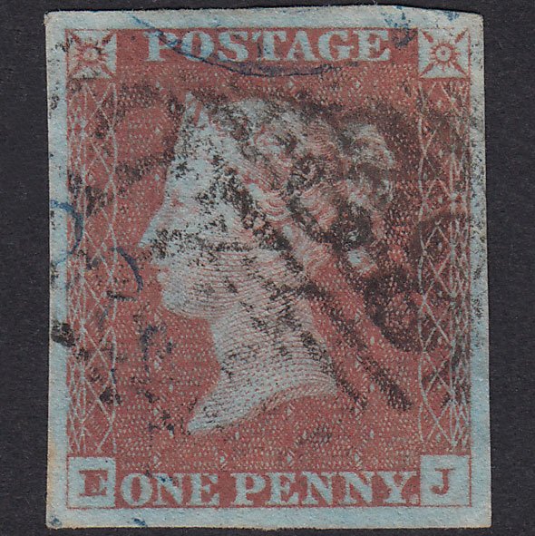 GB QV 1841 1d Plate 85 SG8A-B1(2) EJ GU 4M Guildford 325 & Blue Pmk