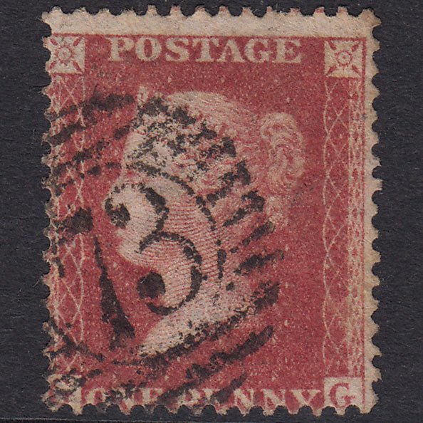 GB QV 1861 1d Rose-Red Plate 51 SG42-C12(3) GG FU London D&S 73