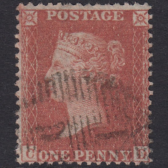 GB QV 1856 1d Brick-Red Plate 40 SG30-C8(2) CD GU London D&S WC1