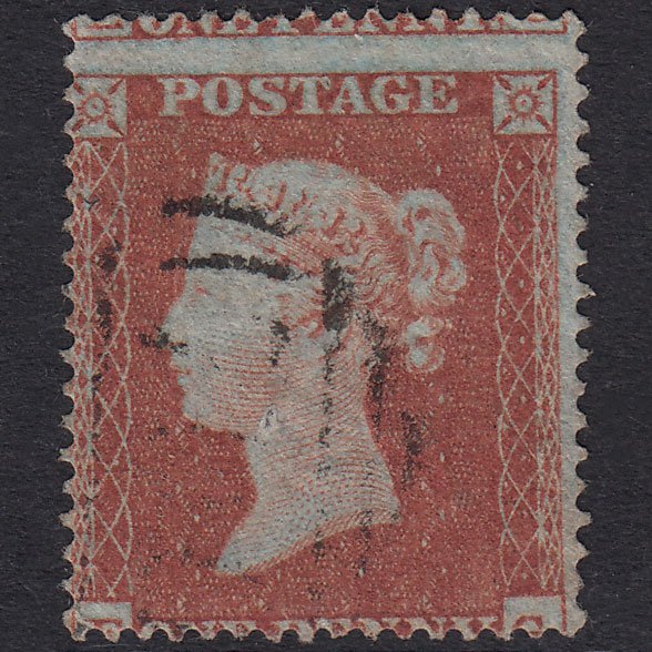 GB QV 1854 1d Plate 181 SG17-C1(1) FG PU Light Cancel Misperf Pinhole