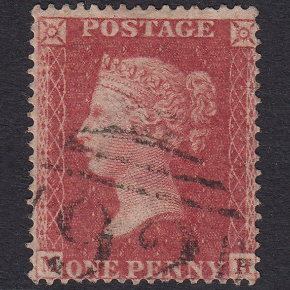 GB QV 1857 1d Rose-Red Plate 60 SG36-C11 MH FU Bolton 92