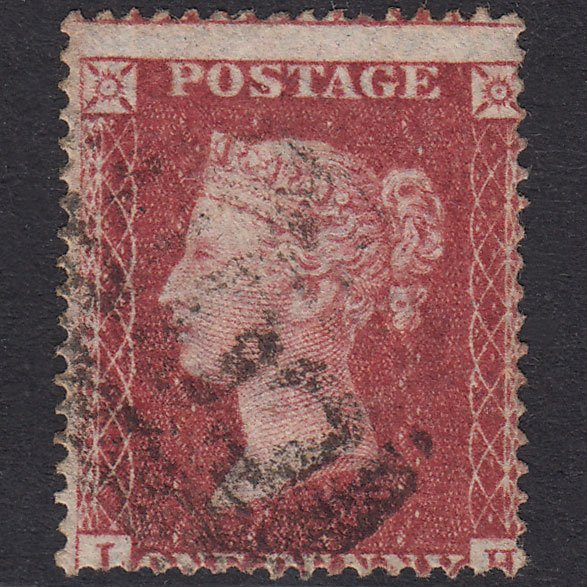 GB QV 1857 1d Rose-Red Plate 57 SG36-C11 LH GU