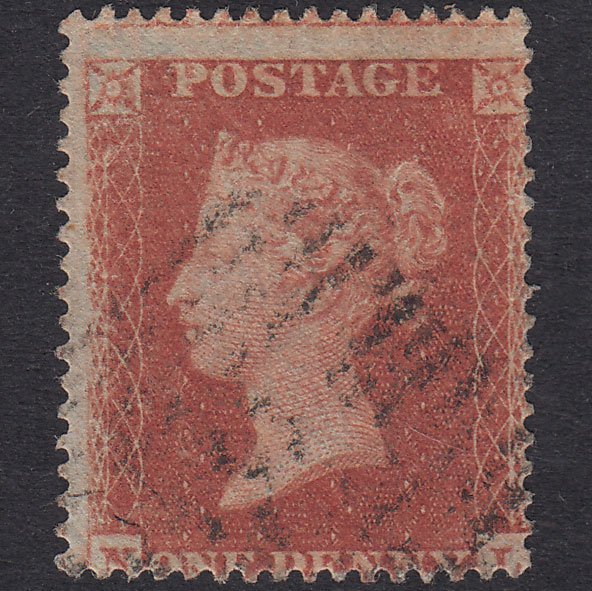 GB QV 1854 1d Red-Brown Plate 191 SG17-C1(1) NL FU Scotland