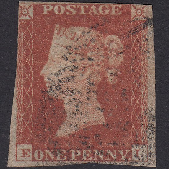 GB QV 1841 1d Red-Brown Plate 55 SG8-B1(1) EL GU