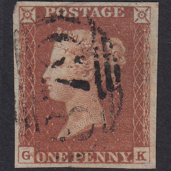 GB QV 1841 1d Red-Brown Plate 69 SG8-B1(1) GK GU 4 Good Margins Wigton 879