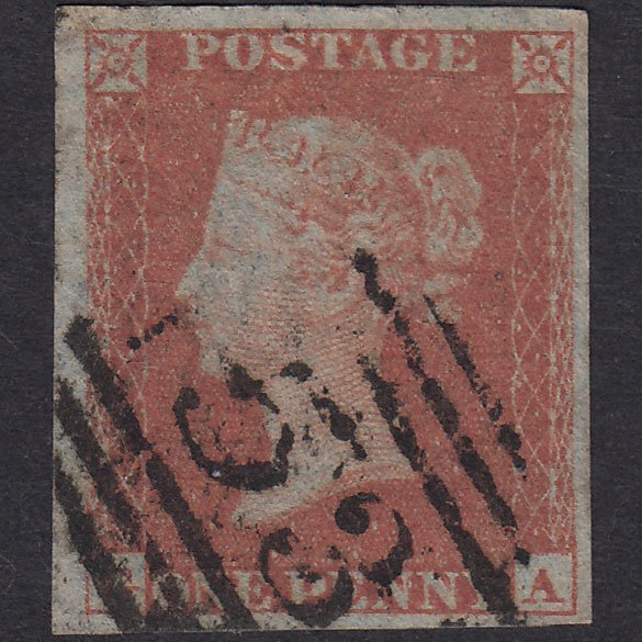 GB QV 1841 1d Red-Brown Plate 169 SG8-B2(1) GA GU Bath 53
