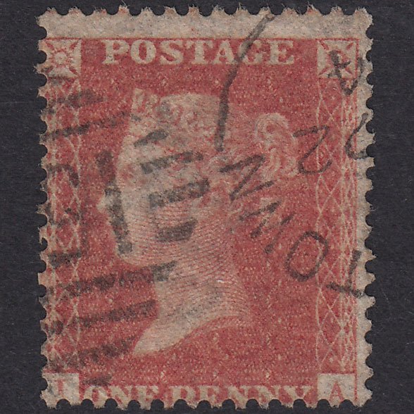 GB QV 1861 1d Pale Rose-Red Plate 50 SG42-C12(2) IA FU Queenstown 157