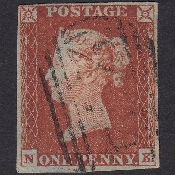 GB QV 1841 1d Red-Brown Plate 51 SG8-B1(1) NK GU 4 Margins Ellesmere 274