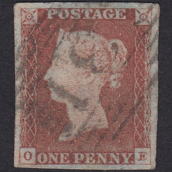 GB QV 1841 1d Red-Brown Plate 70 SG8-B1(1) OE GU Edinburgh 131