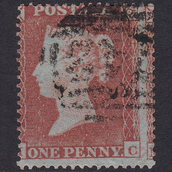 GB QV 1854 1d Plate 162 SG17-C1(1) MC GU Stamford 742 Large Misperf