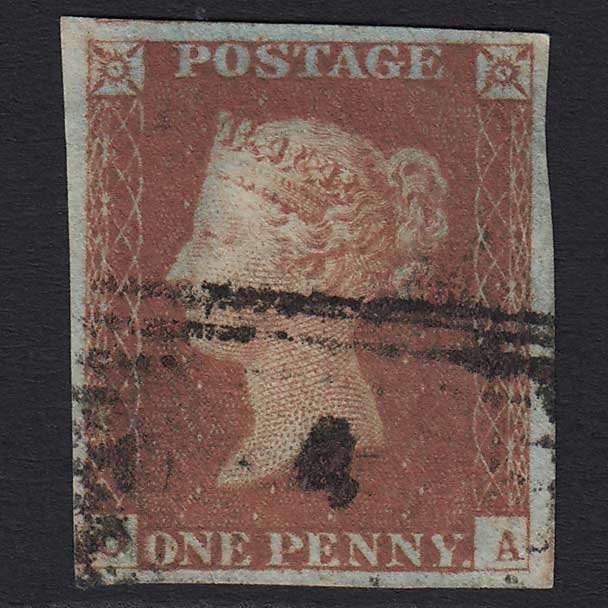 GB QV 1841 1d Red-brown (Plate 81) (SG8) 'OA' FU in Scotland 4M Imperf