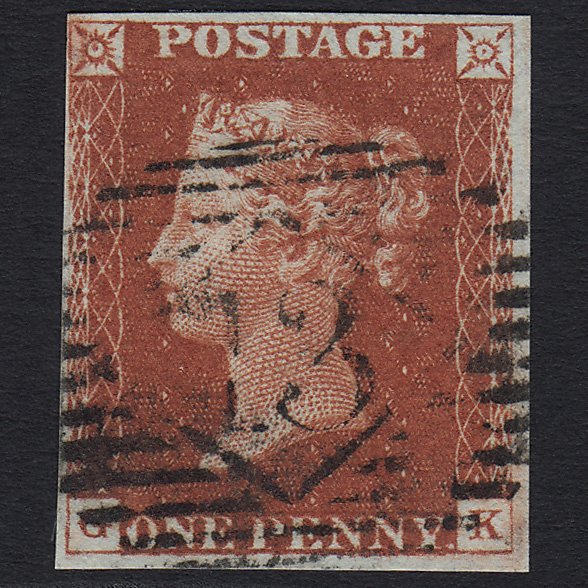 GB QV 1841 1d DP Red-brown (Plate 41) SG10-B1(4) GK VFU 4M London IS 13
