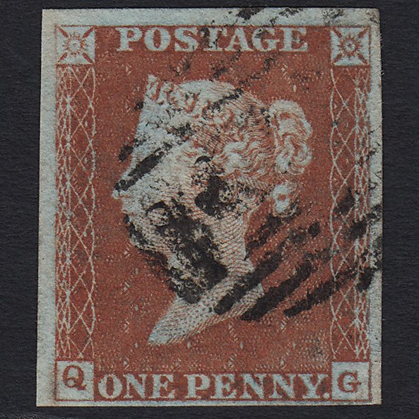 GB QV 1841 1d Red-brown (Plate 46) SG8-B1(1) QG FU 4 Margins
