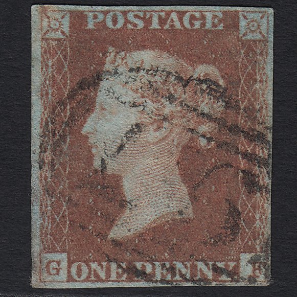 GB QV 1841 1d (Plate 83) SG8-B1(1) GF GU Bury ST Edmunds 97 4M Imperf