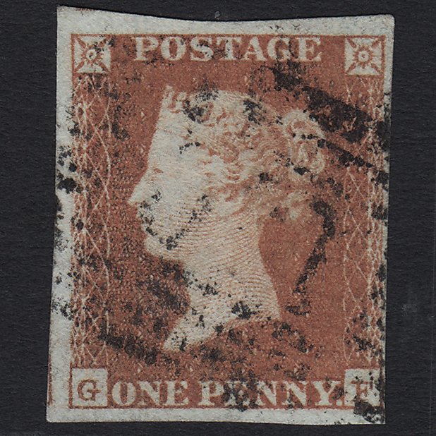 GB QV 1841 1d Red-brown (Plate 118) SG8-B1(1) GF FU in Scotland 4M Imperf
