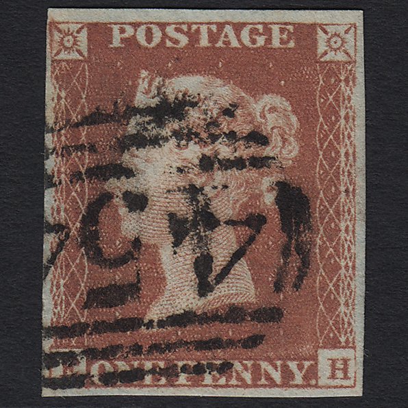 GB QV 1841 1d Red-brown Pl 61 SG8-B1(1) EH FU Leominster 454 4M Imperf