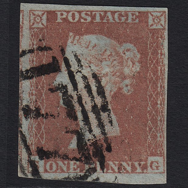 GB QV 1841 1d Red-brown (Plate 147) SG8-B2(1) SG FU Cheltenham 177 4M