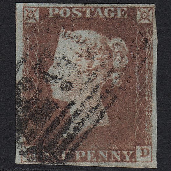 GB QV 1841 1d Red-brown (Plate 86) SG8-B1(1) KD GU in Scotland 4M Imperf