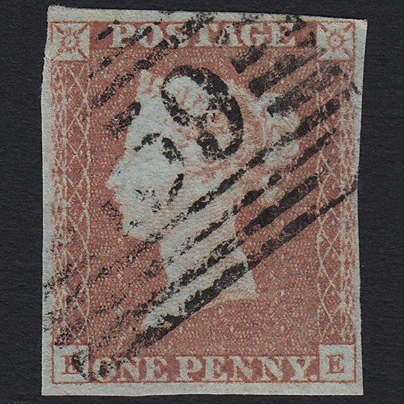 GB QV 1841 1d Red-brown (Plate 159) SG8-B2(1) EE GU Glasgow 159 4M Imperf