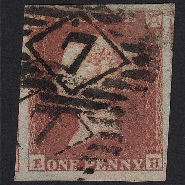 GB QV 1841 1d (Plate 99) SG8-B1(1) EH GU London IS 7 4M Double Strike
