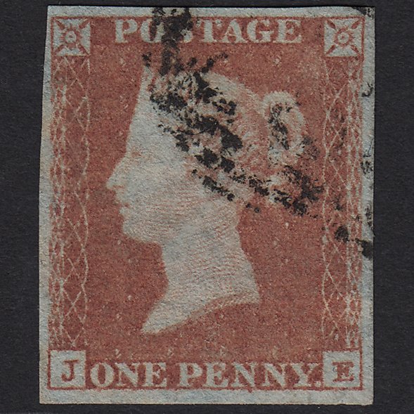 GB QV 1841 1d Red-brown (Plate 95) SG8-B1(1) JE FU Light Cancel 4 Margins