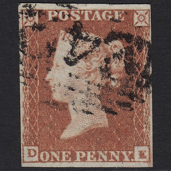 GB QV 1841 1d Red-brown (Plate 81) SG8-B1(1) DE VFU Derby 242 4 Margins