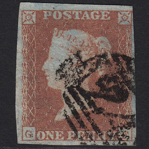 GB QV 1841 1d Red-brown (Plate 118) SG8-B1(1) GF FU 4 Margins