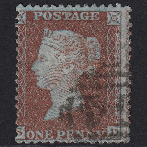 GB QV 1855 1d Red-brown (Plate 6) C6(1) SD FU Light Cancel