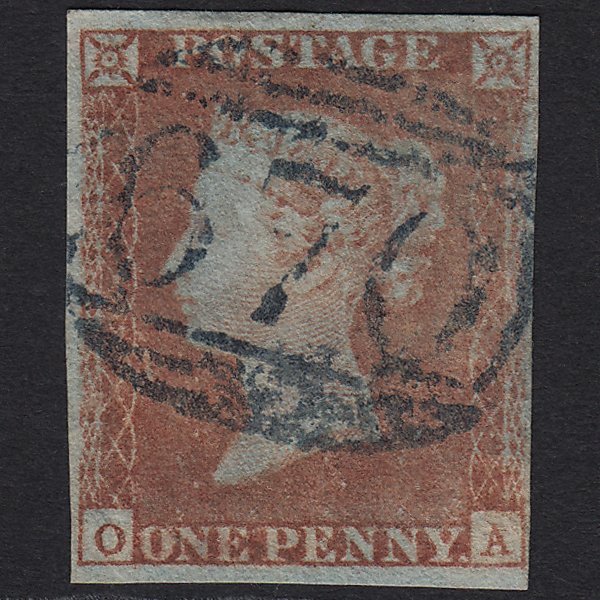 GB QV 1841 1d (Plate 102) SG8-B1(1) OA FU ST Austell 670 4M Blue Cancel