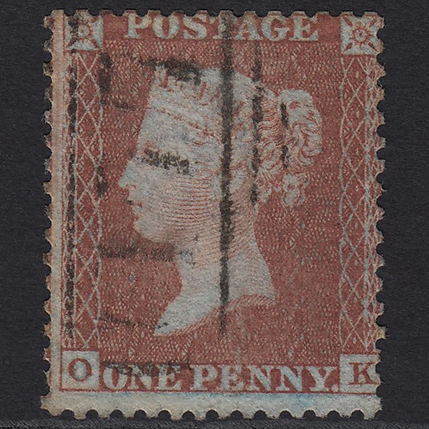 GB QV 1855 1d Red-brown (Plate 11) C6(1) OK GU Cheltenham 177