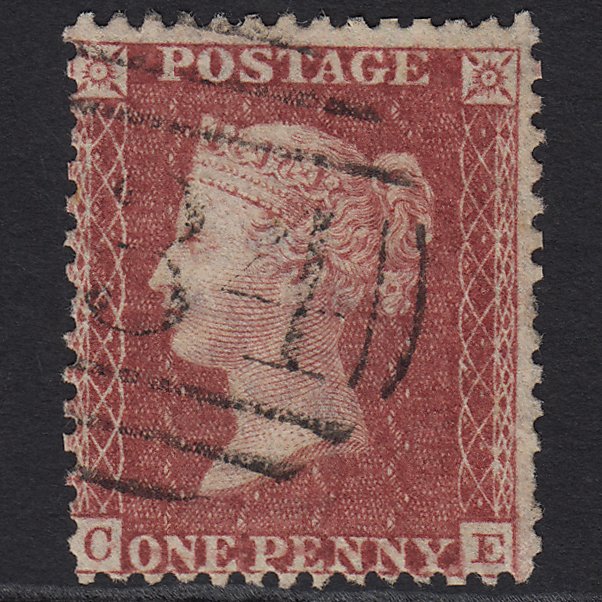 GB QV 1857 1d Rose-red (Plate 59) SG40-C10(1) CE FU