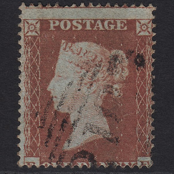 GB QV 1854 1d Red-brown SG17-C1(1) GU Misperf