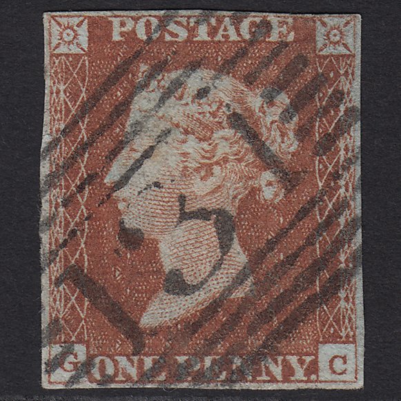 GB QV 1841 1d Red-brown (Plate 55) SG8-B1(1) GC FU 4M Imperf Edinburgh 131