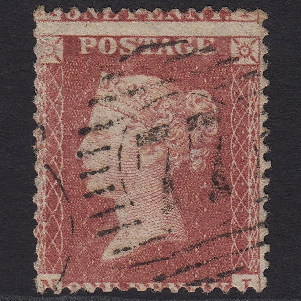 GB QV 1857 1d Rose-red (Plate 27) SG40-C10(1) NI GU London D&S 77 Large Misperf