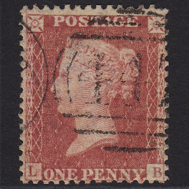GB QV 1857 1d Rose-red (Plate 58) SG40-C10(1) LB FU Leeds 447