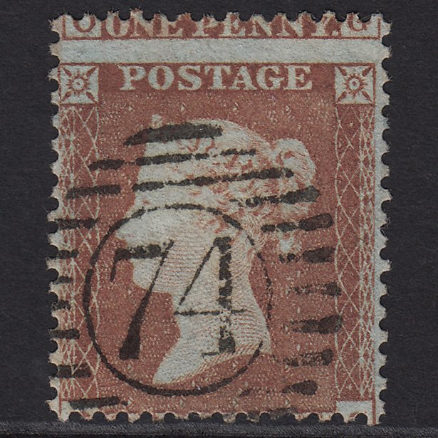 GB QV 1855 1d (Plate 201) SG22-C2(1) PG FU London D&S 74 Large Misperf
