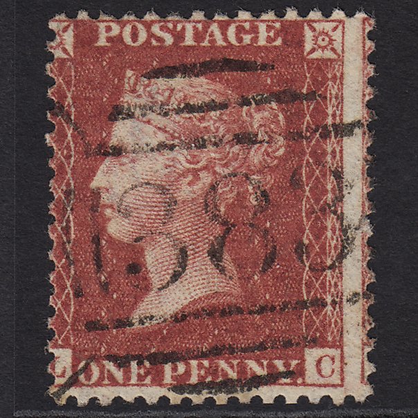 GB QV 1857 1d Rose-red (Plate 38) SG40-C10(1) LC FU Hull 383 Spoon