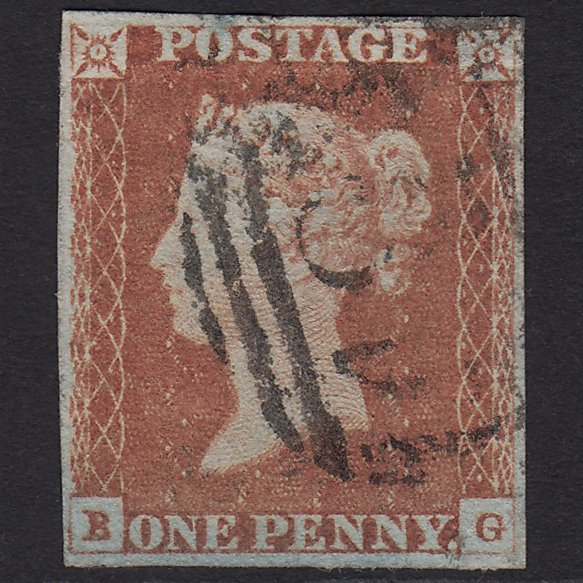 GB QV 1841 1d Red-brown (Plate 80) SG8-B1(1) BG GU Missing Imprimatur 4M
