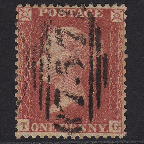 GB QV 1857 1d Rose-red (Plate 55) SG40-C10(1) TG GU Stroud 757