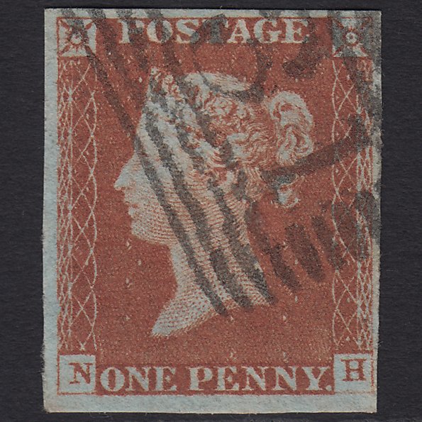 GB QV 1841 1d Red-brown (Plate 58) SG8-B1(1) NH VFU 4M Imperf Edinburgh 131
