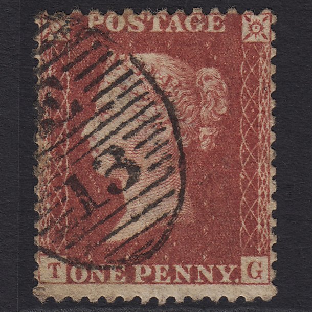 GB QV 1857 1d Rose-red (Plate 58) SG40-C10(1) TG GU London D&S E13 13d3